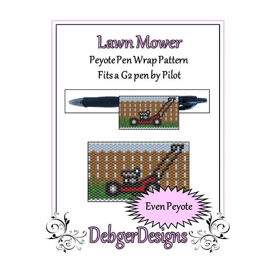 Lawn Mower Pen Wrap Pattern - PDF