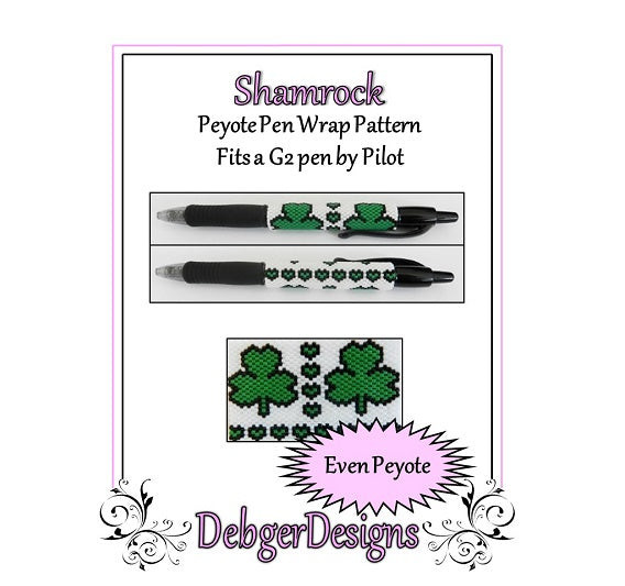 Shamrock Pen Wrap Pattern - PDF