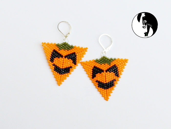 Happy Pumpkin Triangle Pattern - PDF