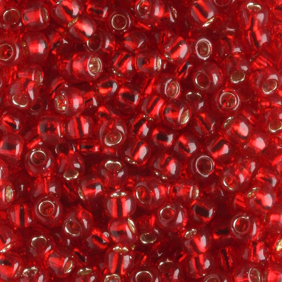 8/0 Silver Lined Ruby - 10 grams