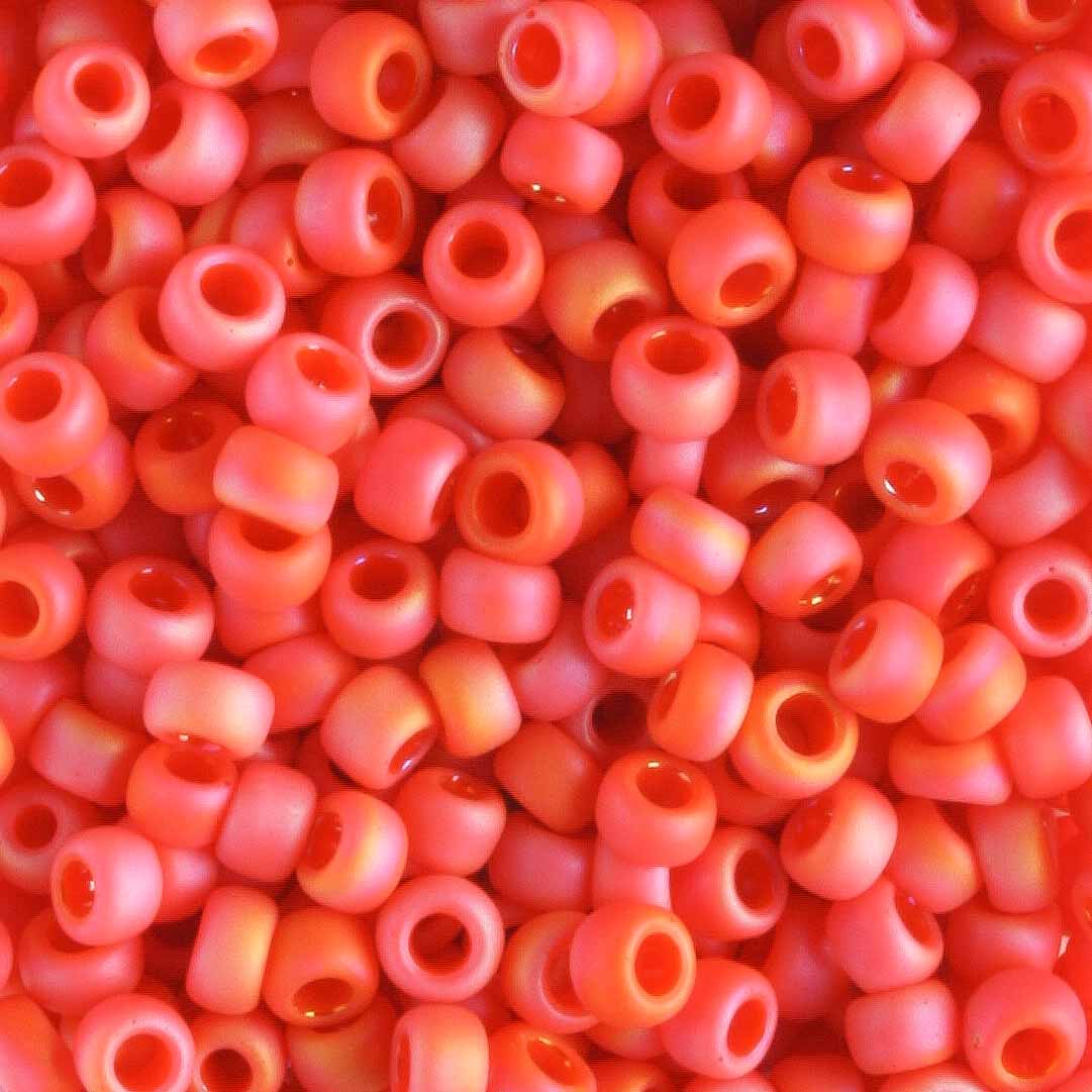 8/0 Opaque Rainbow Frost Pumpkin - 10 grams