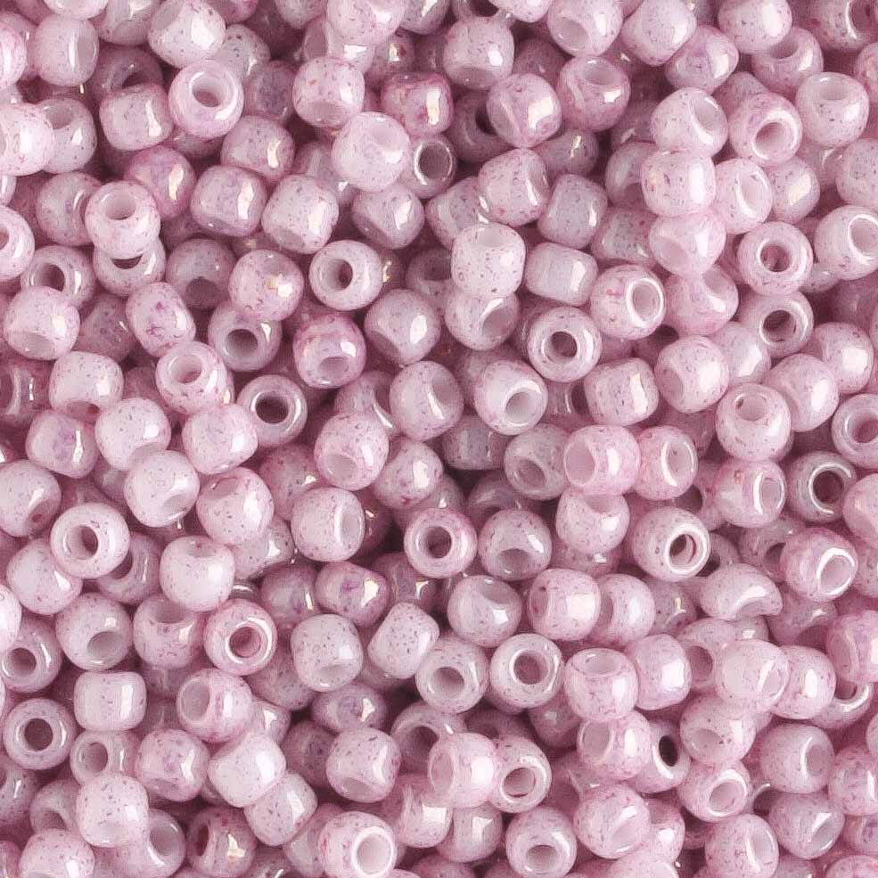 11/0 Marbled Pink/White - 1 0grams