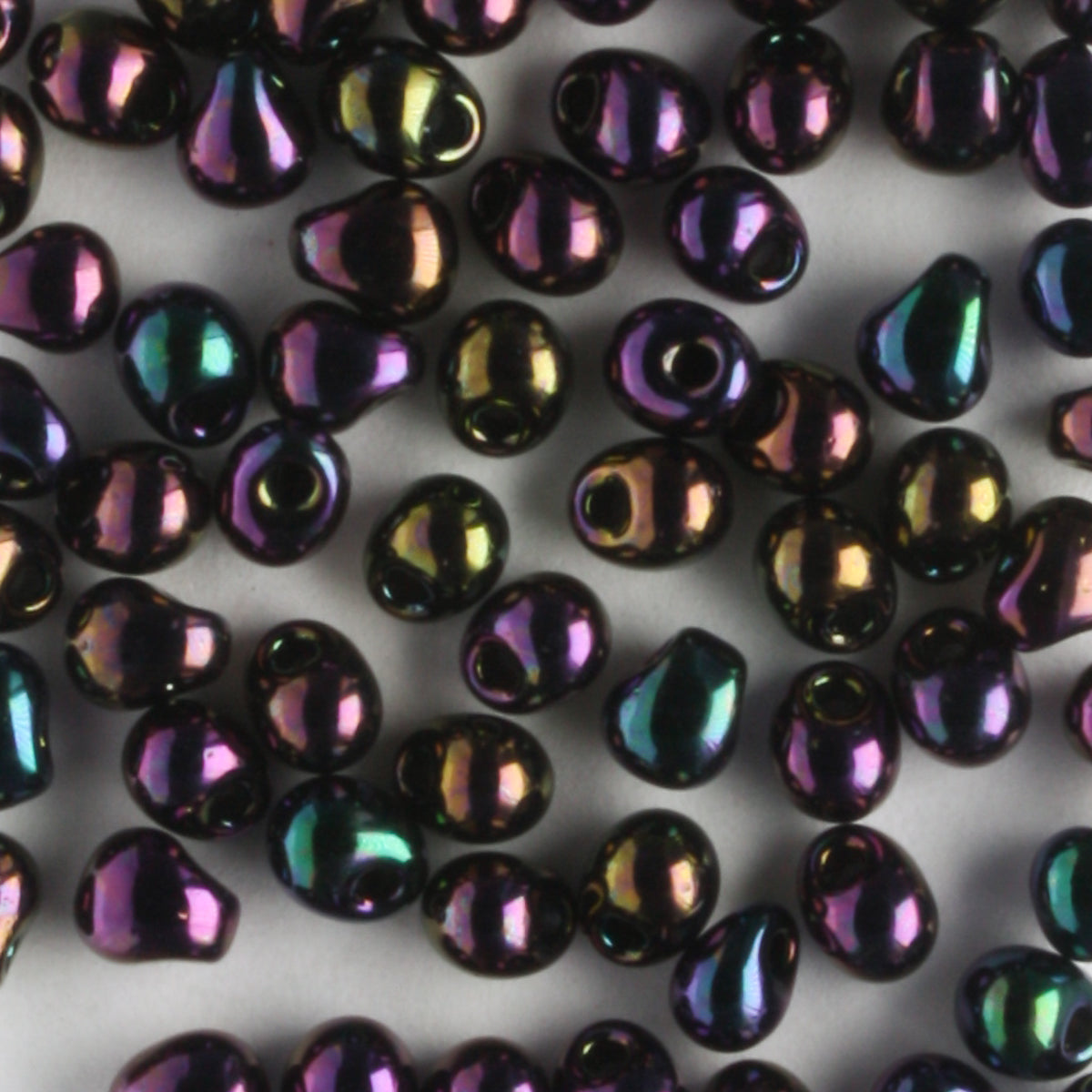 Fringe Bead, Gunmetal Dark Wine