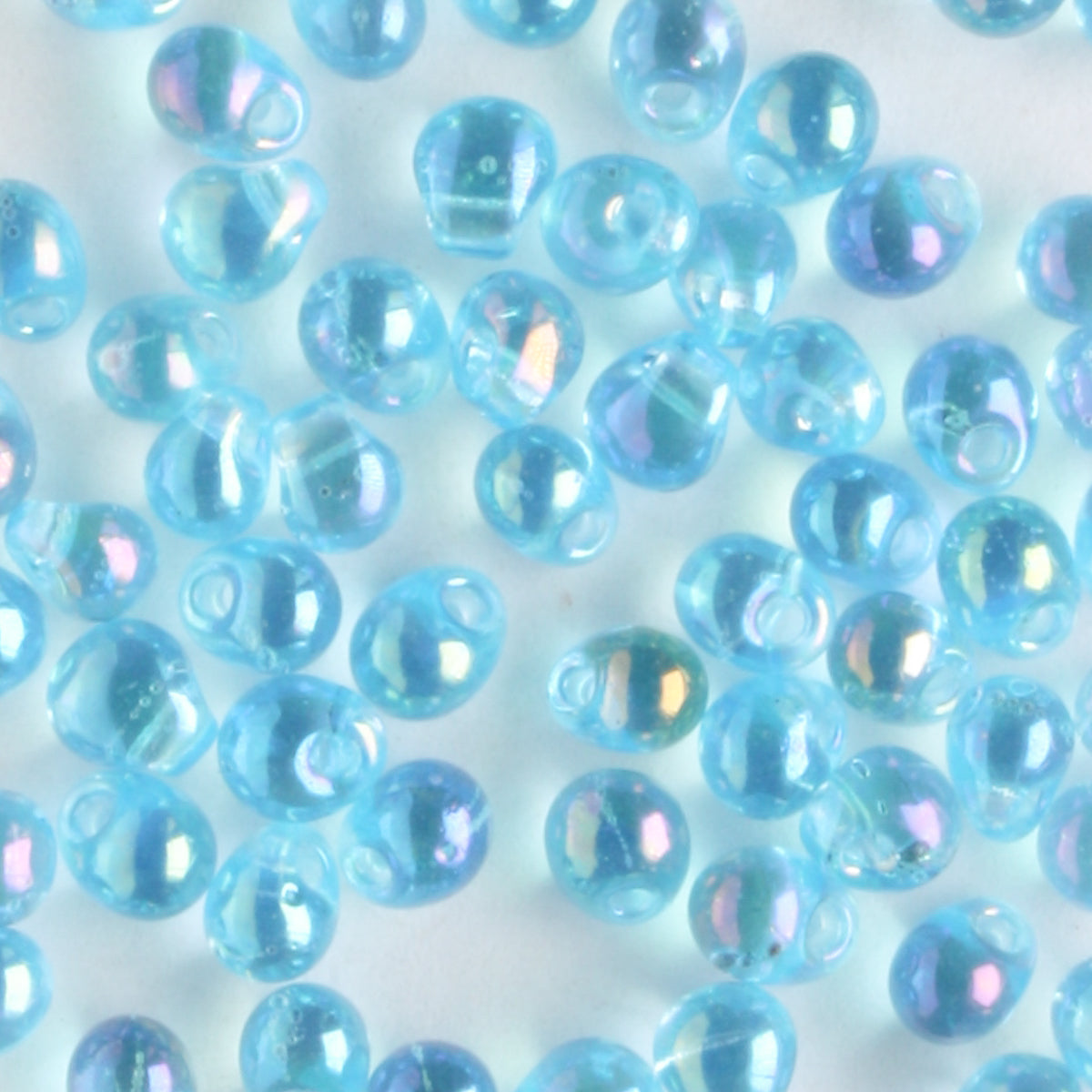 Fringe Bead, Rainbow Light Blue