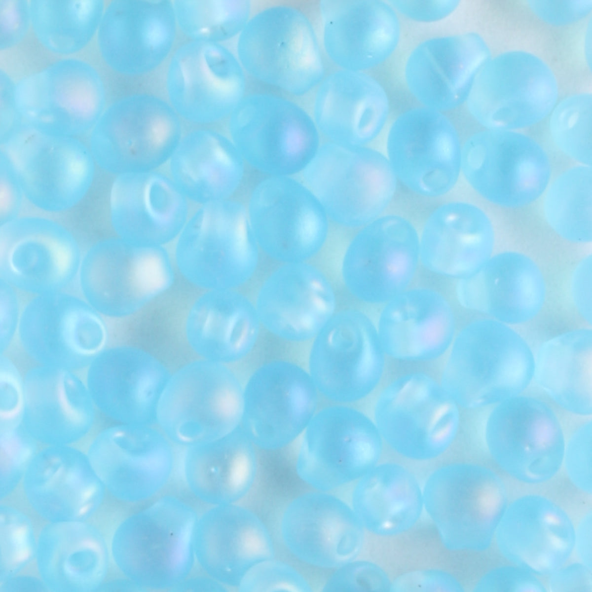 Fringe Bead, Rainbow Light Blue