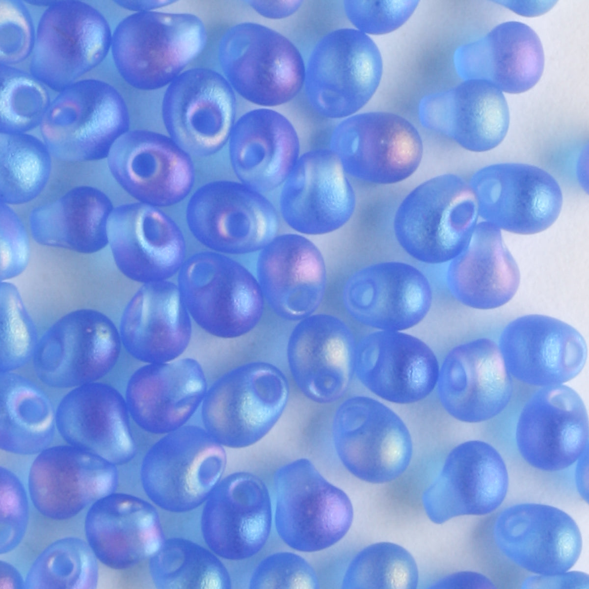 Fringe Bead, Rainbow Medium Blue