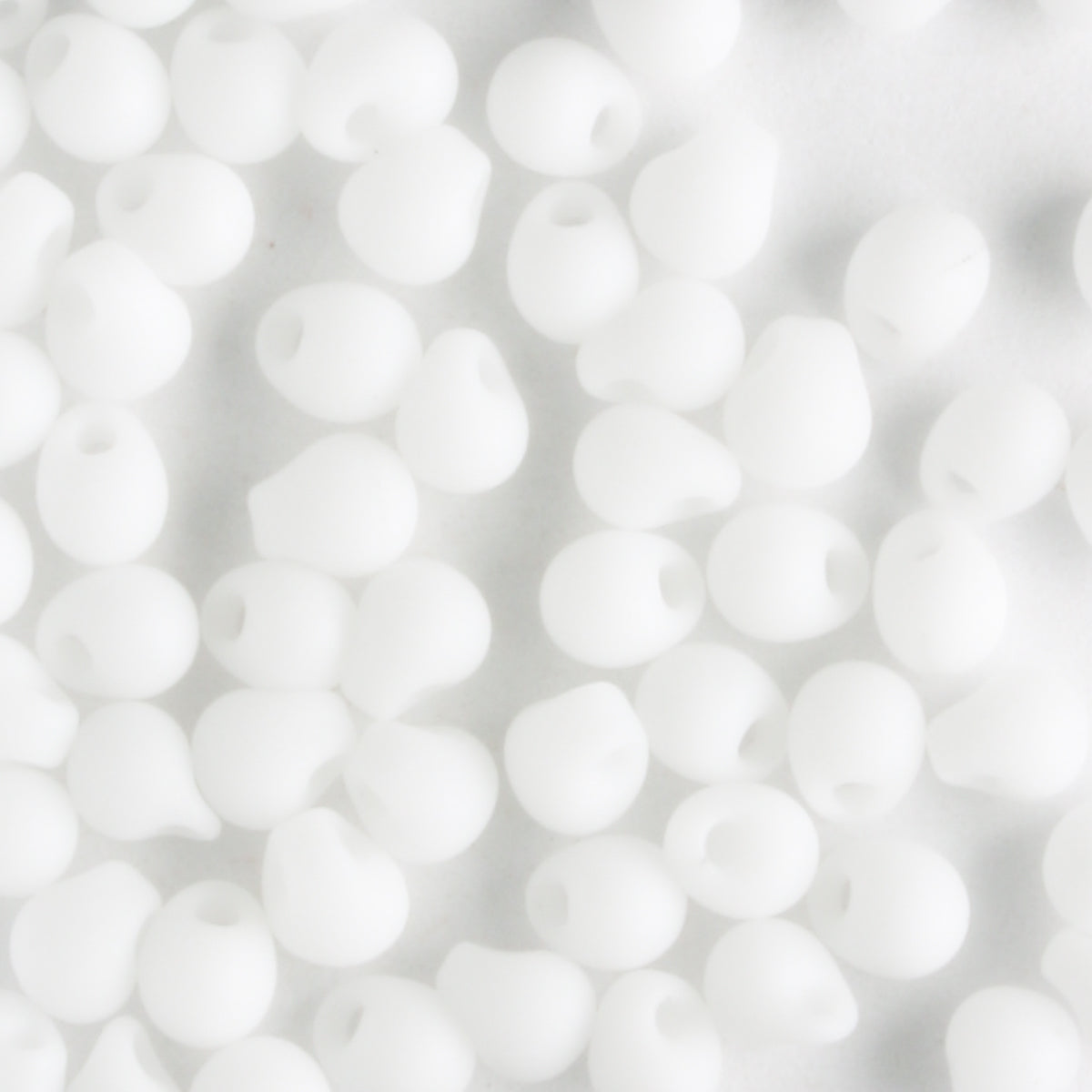 Fringe Bead, Matte White
