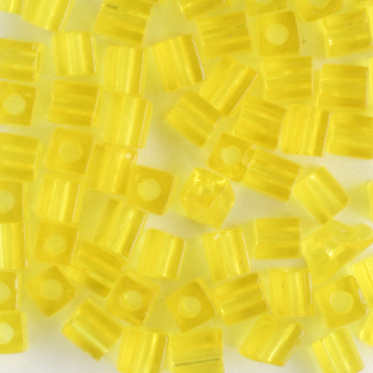 3mm Cube, Transparent Yellow - 10 grams