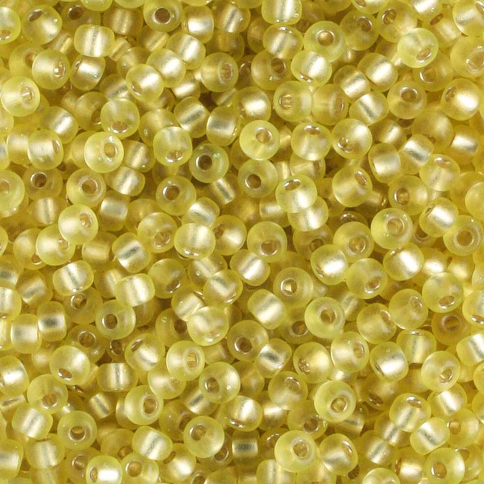11/0 Silver Lined Yellow Green - 10 grams