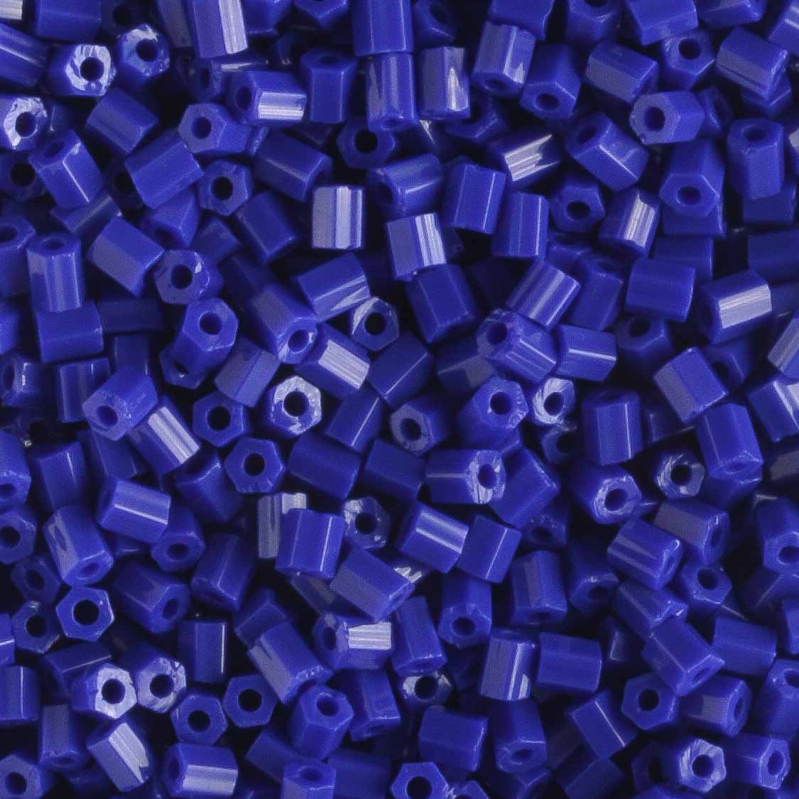 11/0 Hex Opaque Blue - 10 grams
