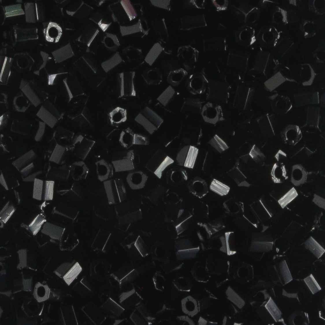 11/0 Hex Black - 10 grams
