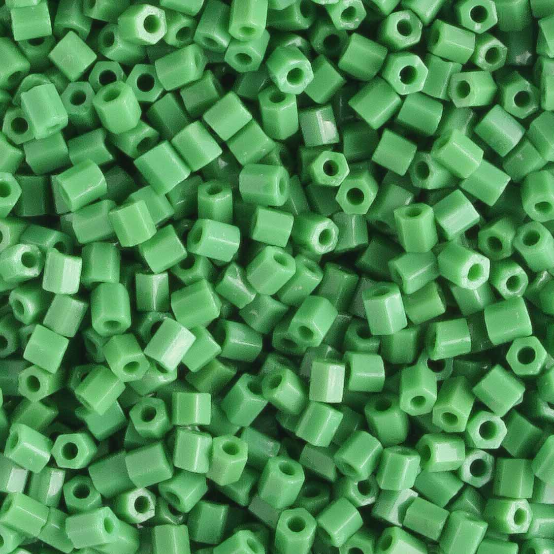 11/0 Hex Green - 10 grams