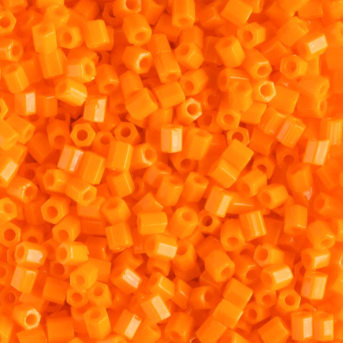 11/0 Hex Orange - 10 grams