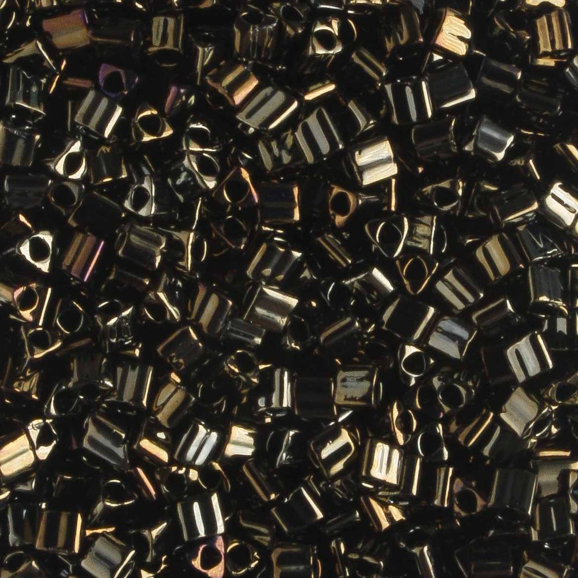 11/0 Triangle Metallic Olive - 10 grams