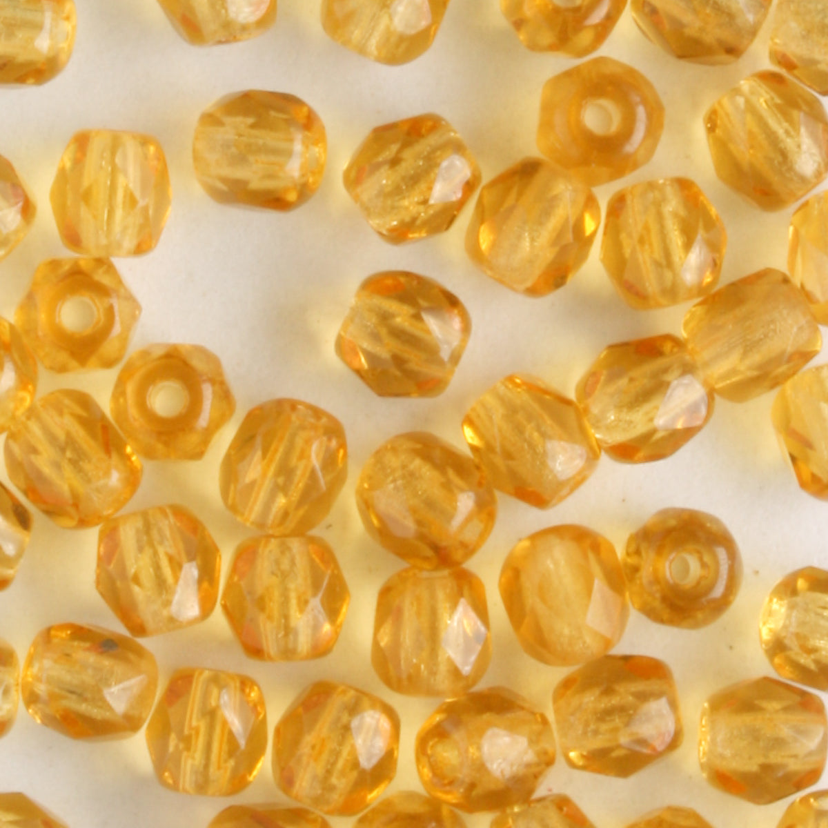 4mm Round Fire Polish Dark Amber
