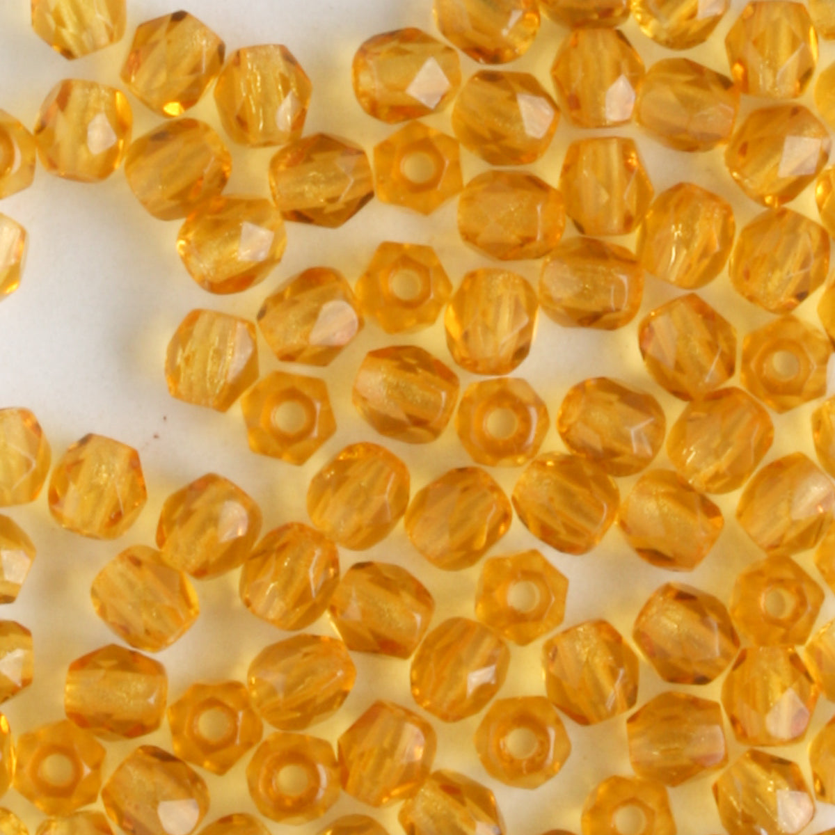 3mm Round Fire Polish Amber
