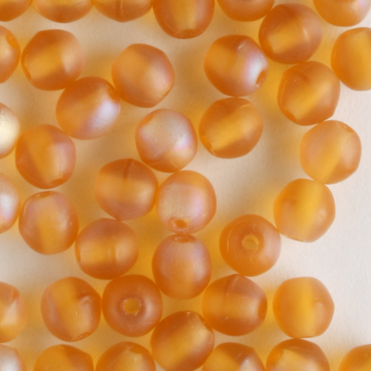 4mm Druk Dark Topaz AB - 100 beads