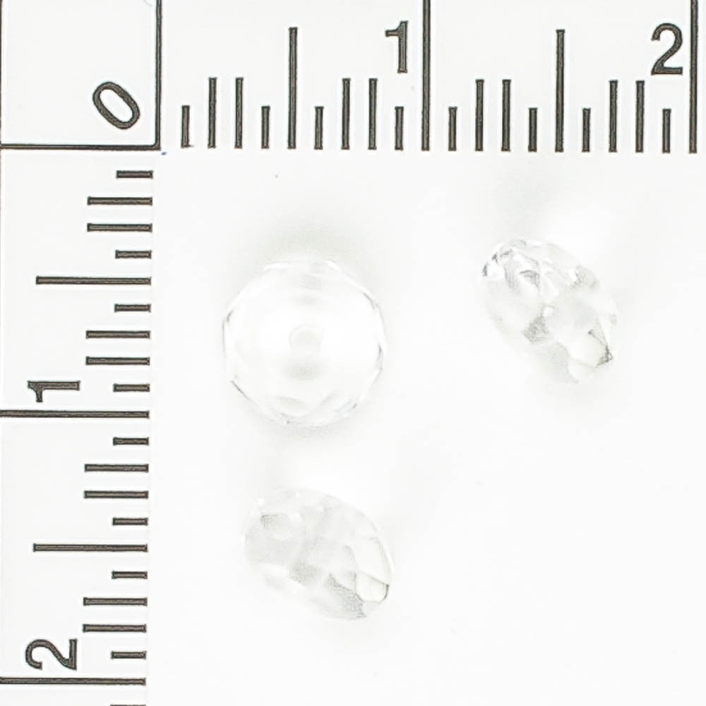 3x6mm Rondelle Clear - 50 beads
