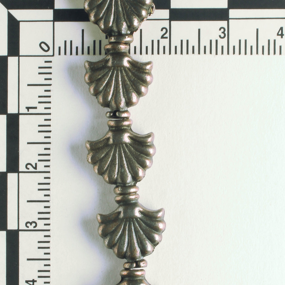 Pewter Beads, Copper Plated - 8" Strand