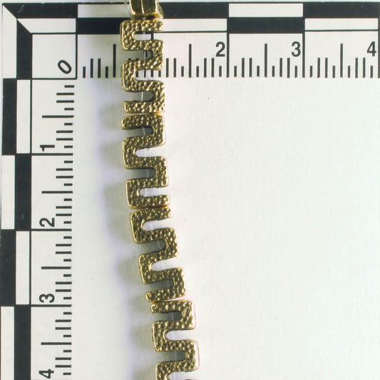 Pewter Beads, Gold Plated - 8" Strand