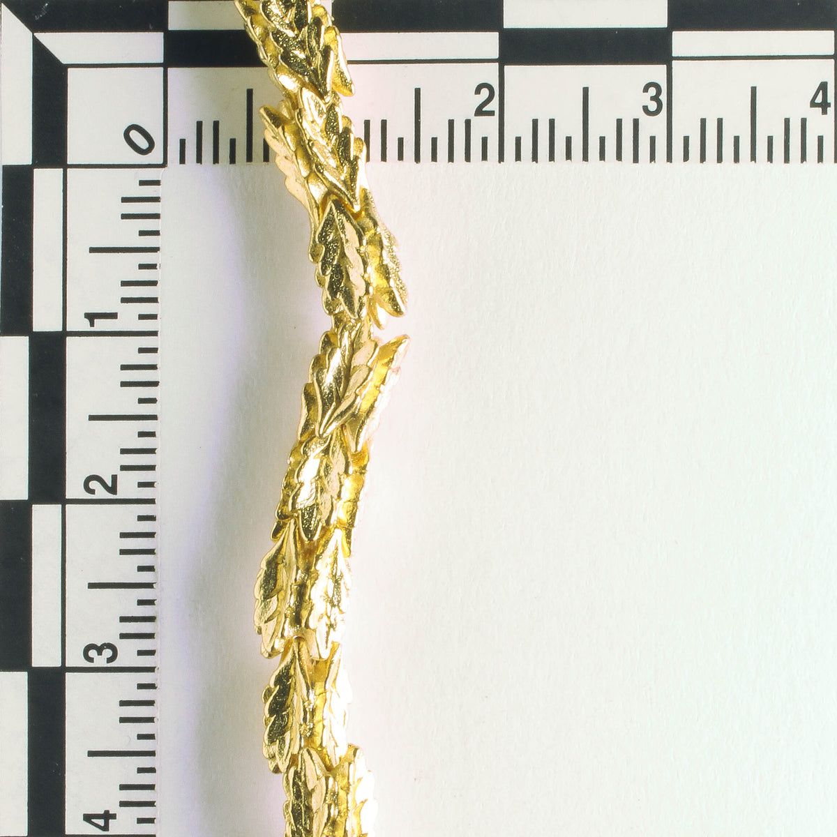 Pewter Beads, Gold Plated - 8" Strand