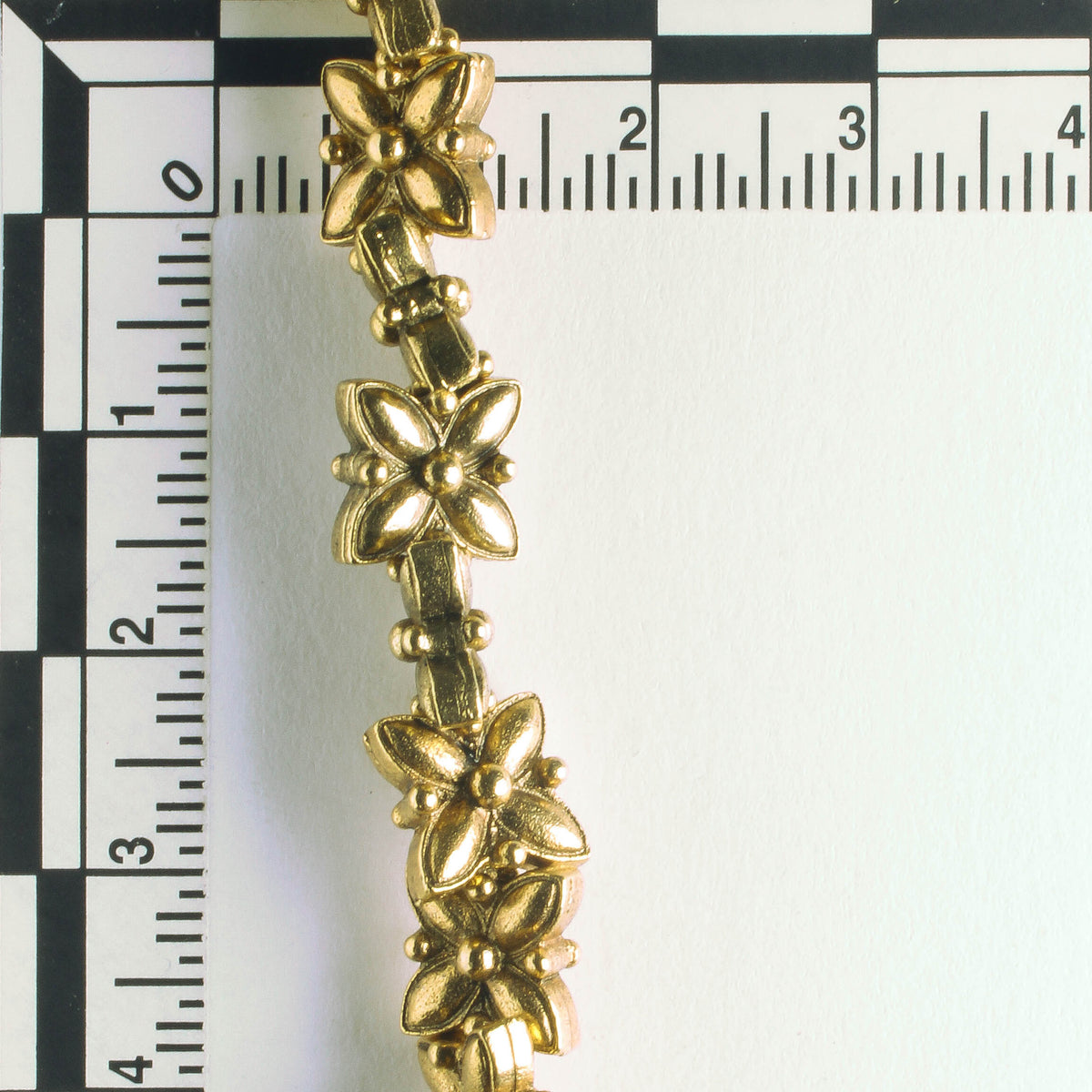 Pewter Beads, Gold Plated - 8" Strand