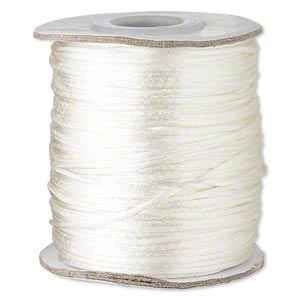 1mm Satin Cord - Ivory - yard