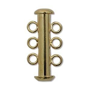 3 Strand Slide Clasp Gold