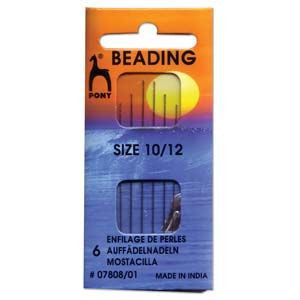 Pony Beading Needles Assorted Sizes 10 & 12
