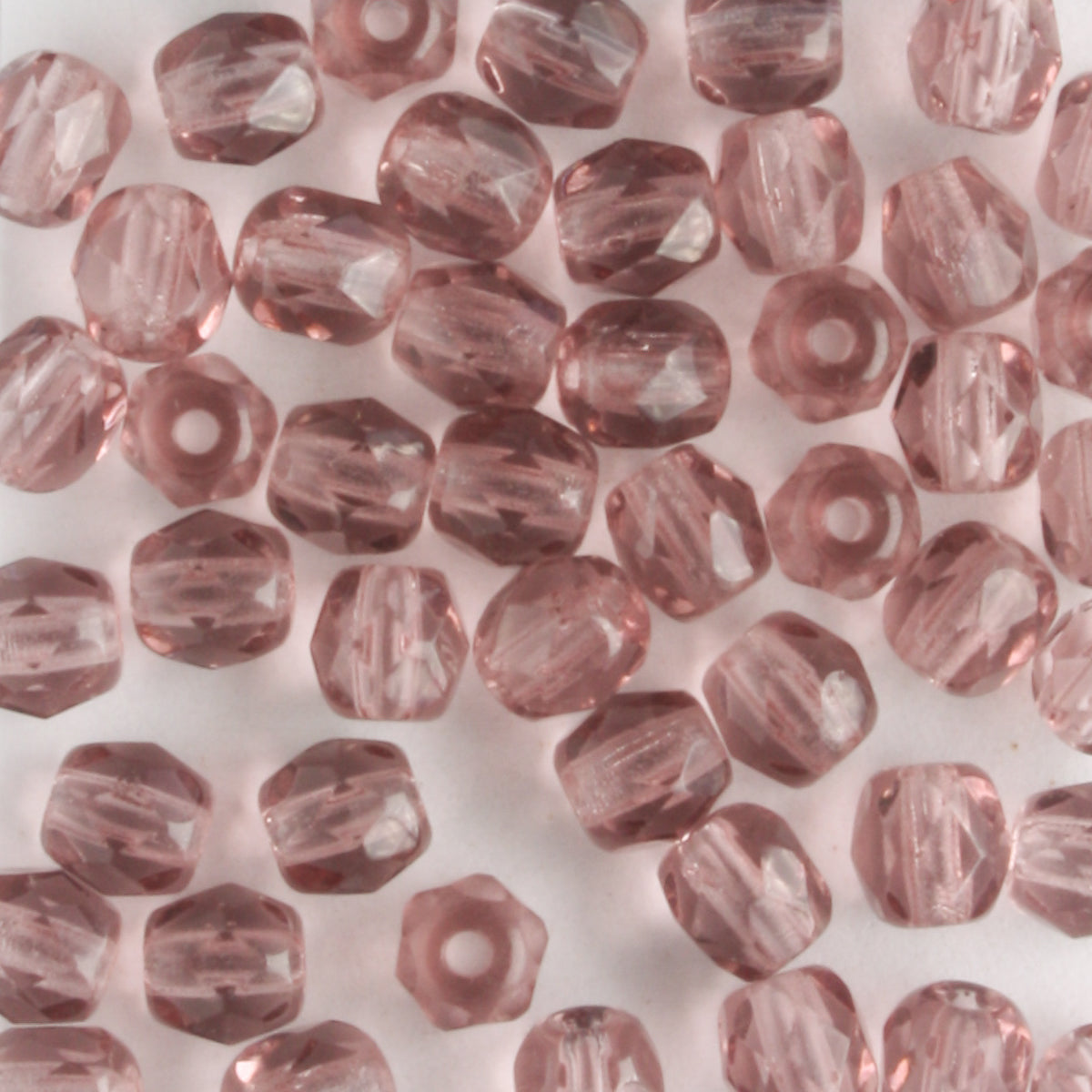 4mm Round Fire Polish Medium Amethyst