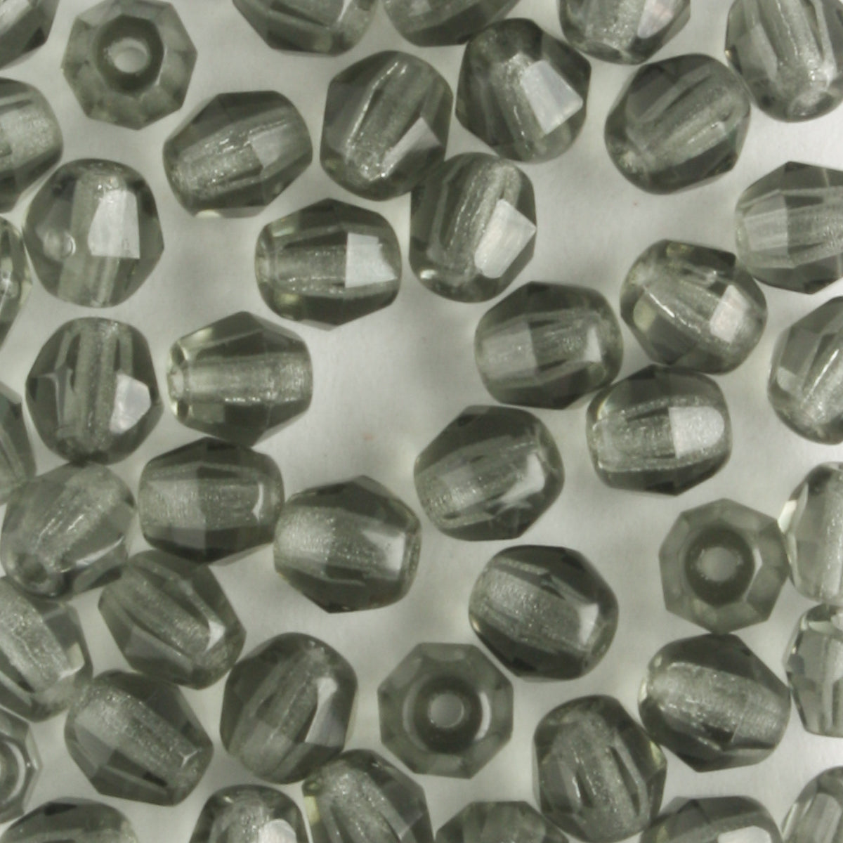 4mm Mushroom Fire Polish Montana - 100 beads