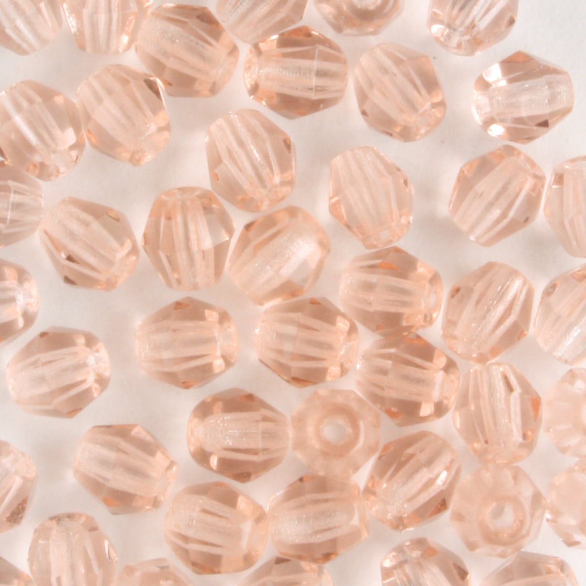 4mm Mushroom Fire Polish Rosaline - 100 beads