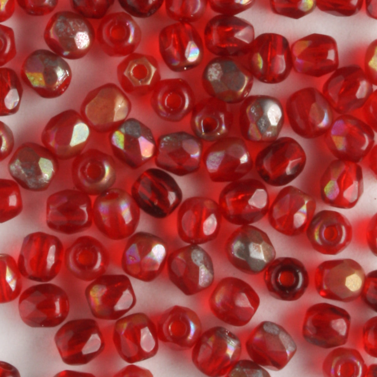 3mm Round Fire Polish Ruby Red Celsian
