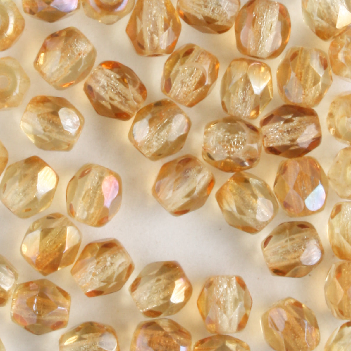 4mm Round Fire Polish Jonquil Celsian