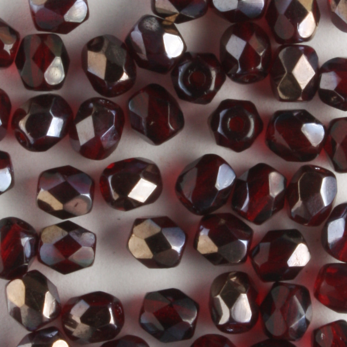 4mm Round Fire Polish Garnet Valentinite