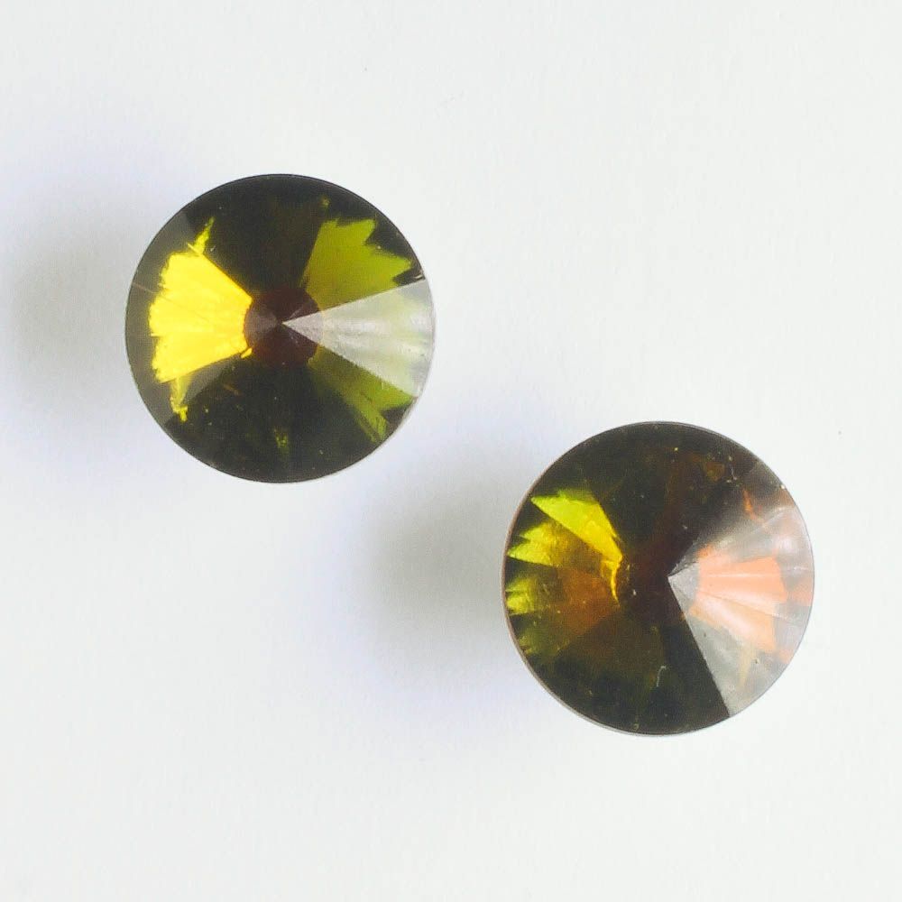 12mm Rivoli Topaz Vitrail - each