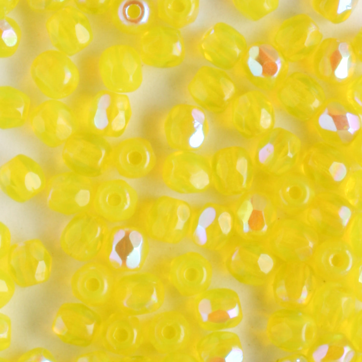 3mm Round Fire Polish Yellow AB