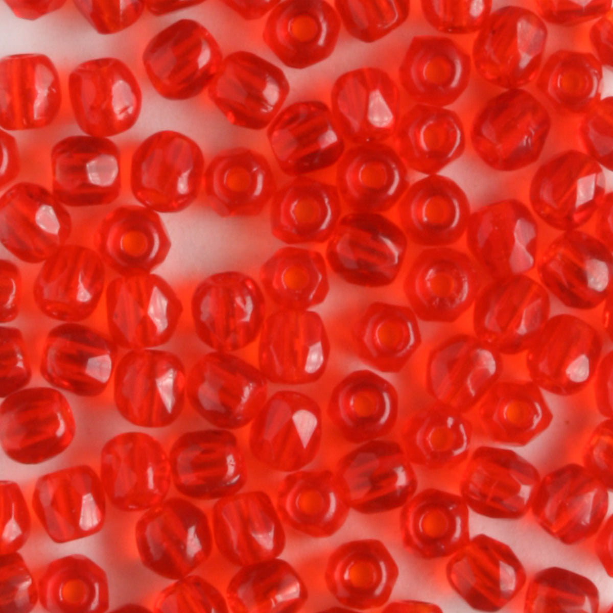 3mm Round Fire Polish Light Red