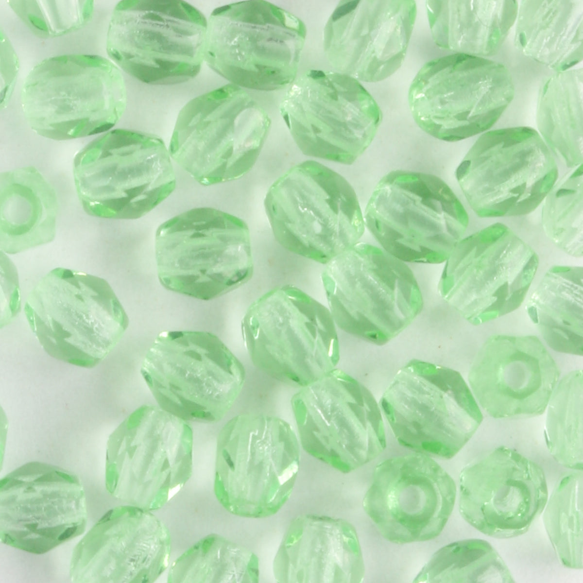 4mm Round Fire Polish Spring Green