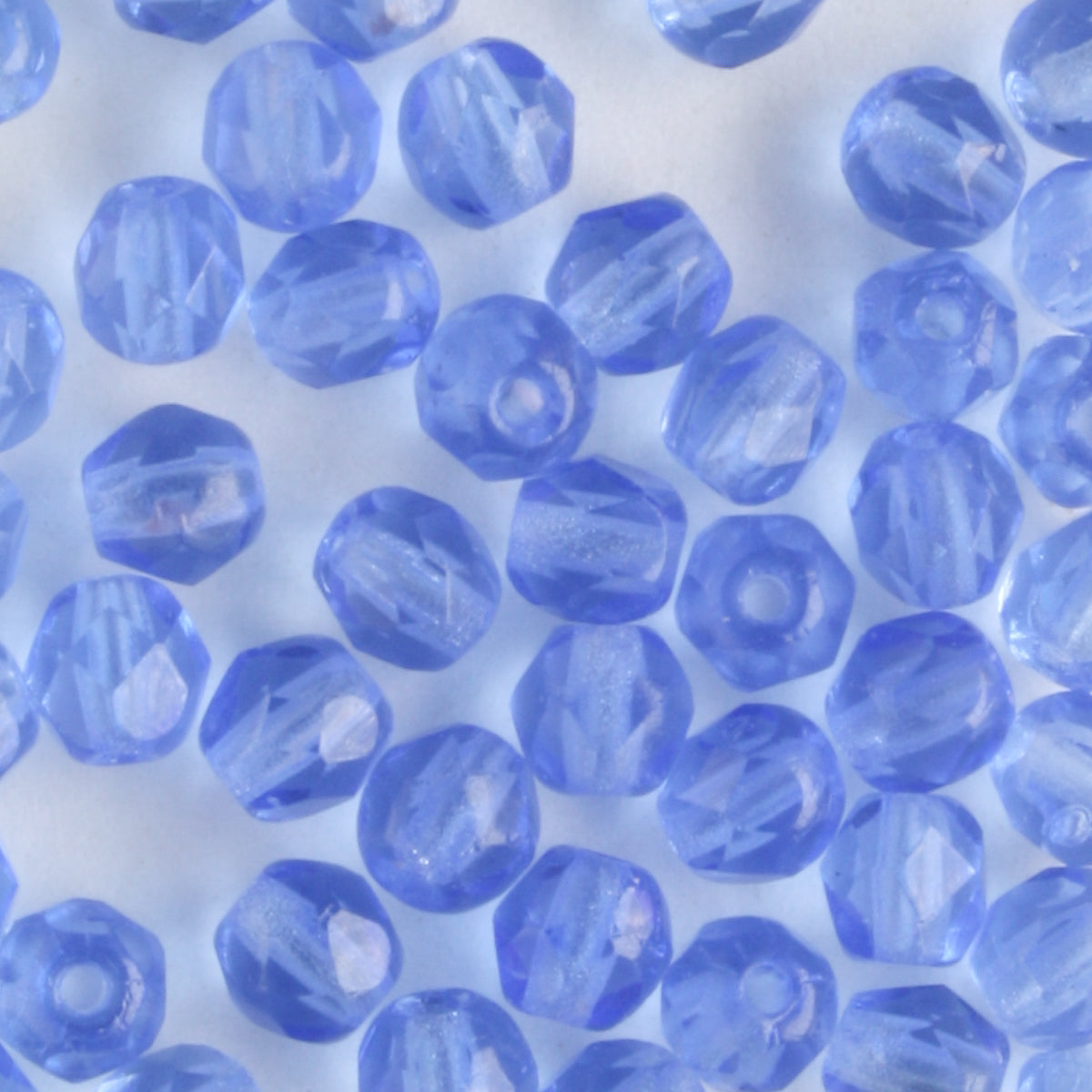 4mm Round Fire Polish Medium Blue