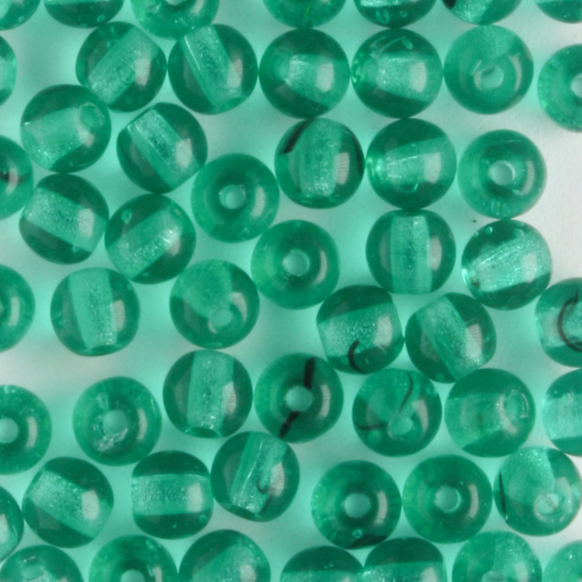 4mm Druk Teal - 100 beads