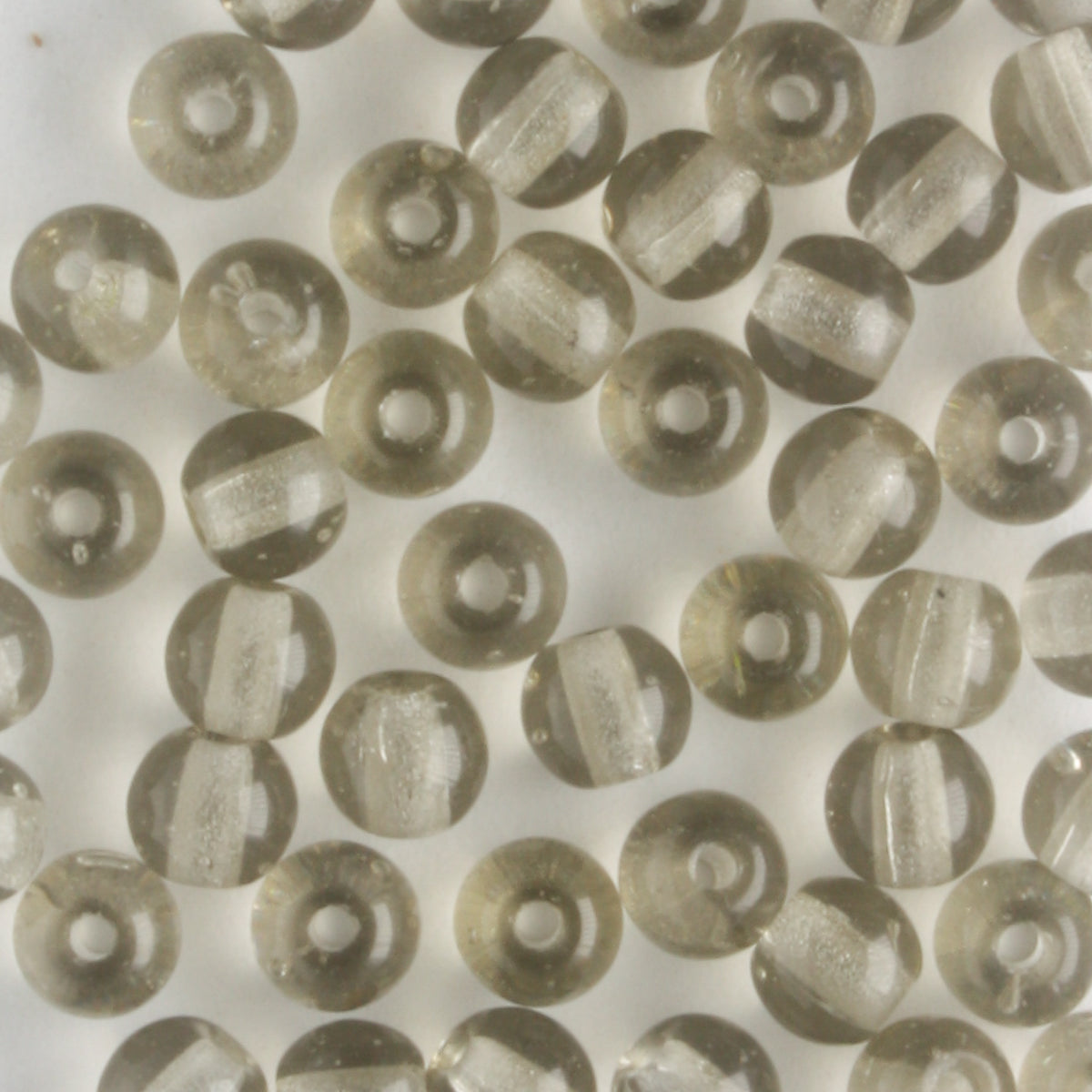 4mm Druk Black Diamond - 100 beads