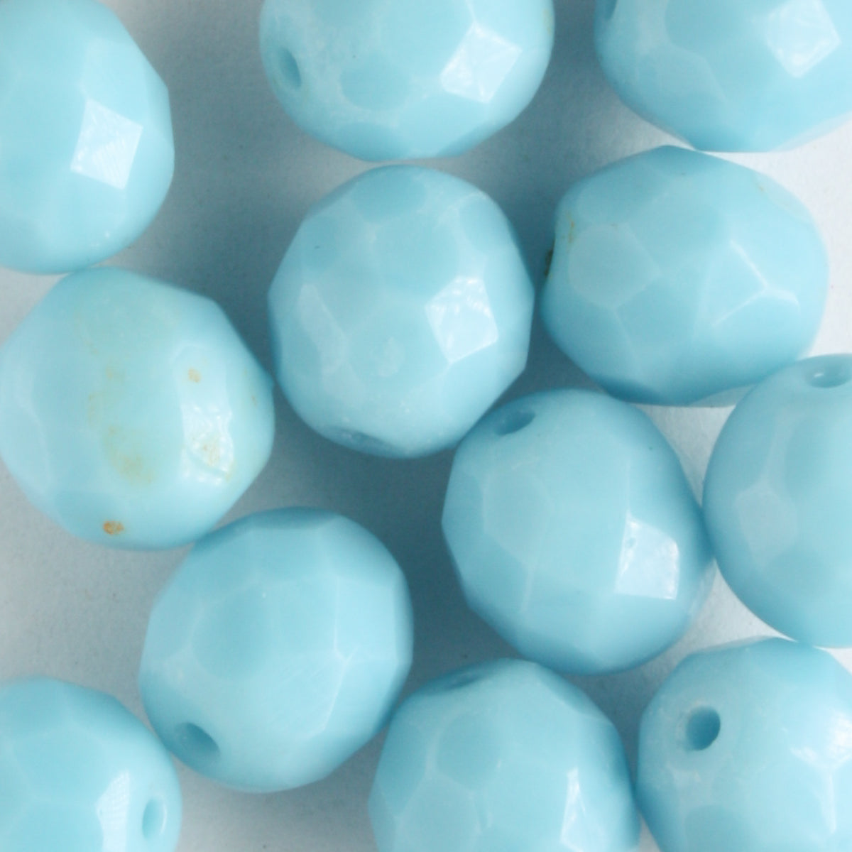 8mm Round Fire Polish Turquoise