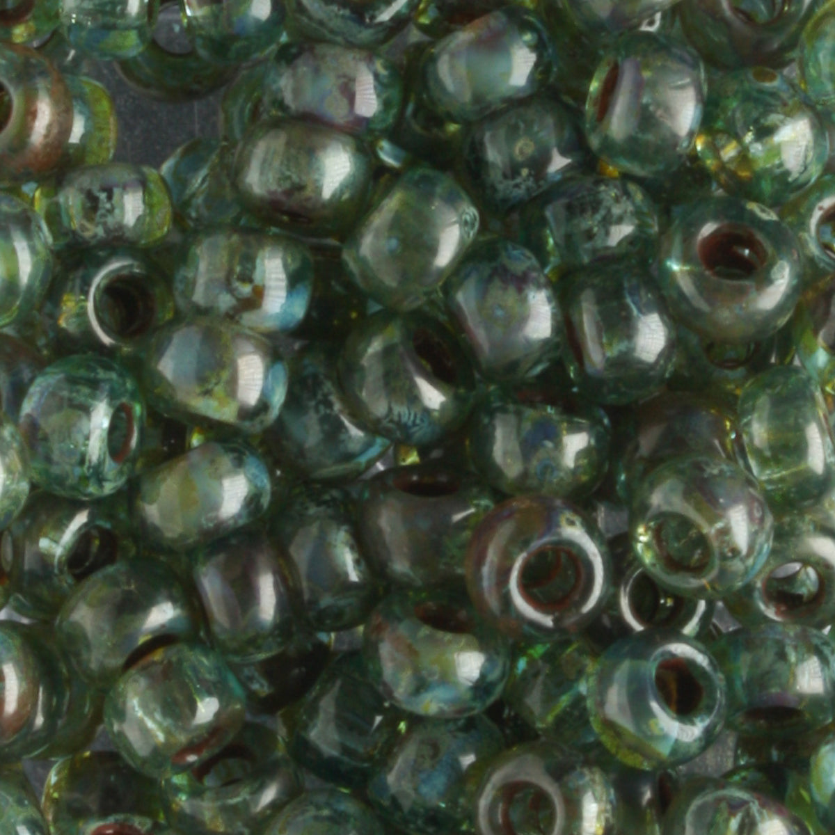 6-4506 Transparent Olivine Picasso
