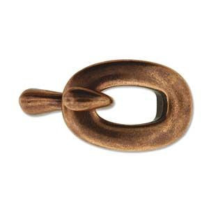 Hook and Eye Clasp Antique Copper