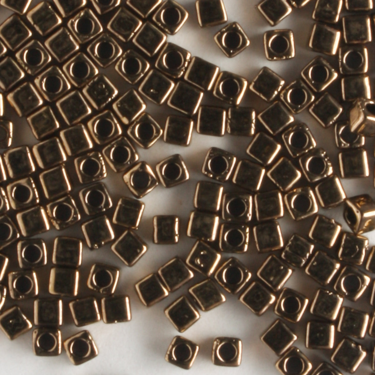 1.8mm Cube Metallic Dark Bronze - 10 grams