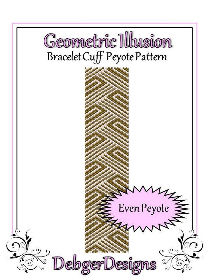 Geometric Illusion Bracelet Pattern - PDF