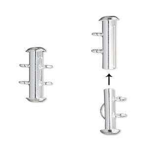 2 Strand Slide Clasp Silver