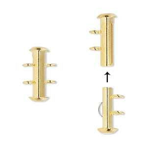 2 Strand Slide Clasp Gold