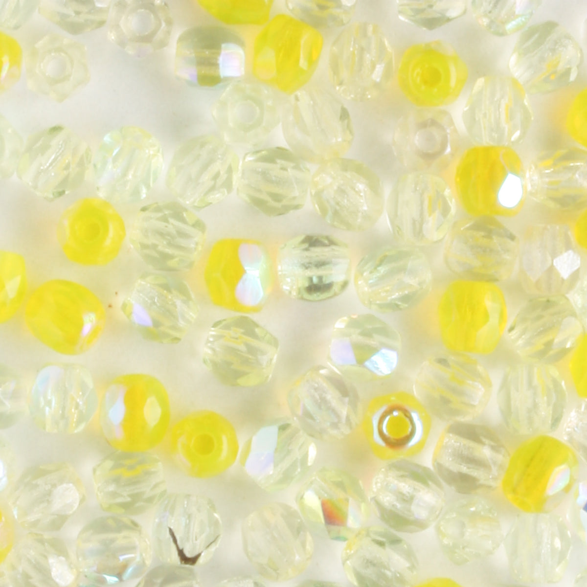 3mm Round Fire Polish Mix Lemon Ice
